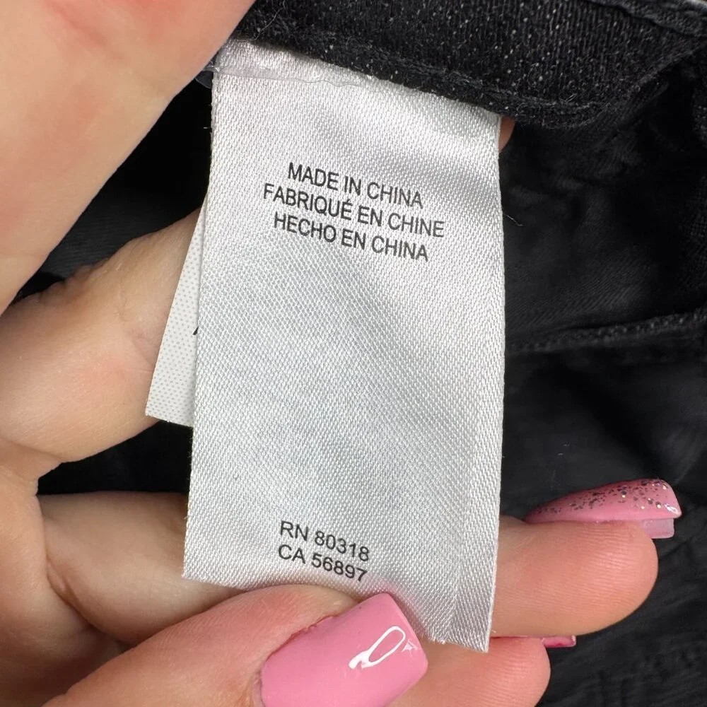 Lucky Brand Jeans Women Size 6/26 Washed Black Authentic Straight Crop Stretch